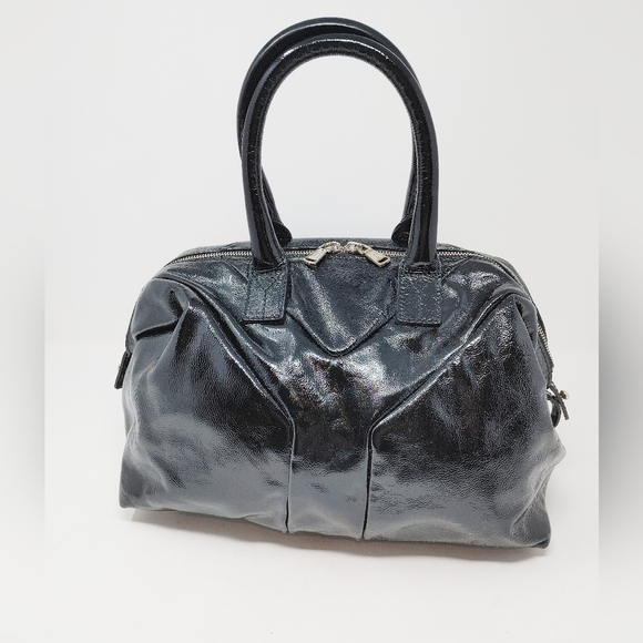 YSL Rive Gauche Authentic Small Patent Black Easy Y 2 Way Bag - Picture 3 of 13